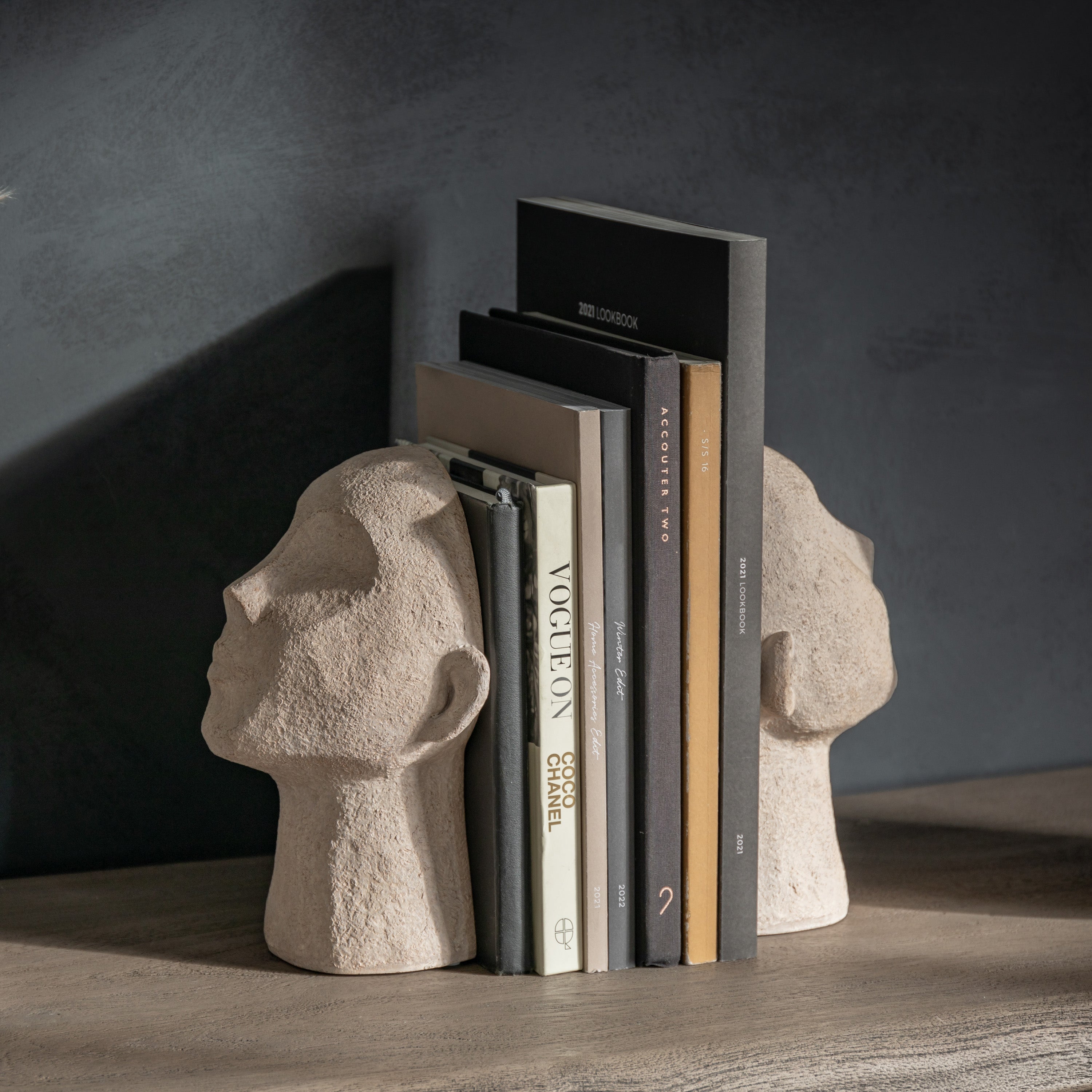 Stony Cream Heads Bookends
